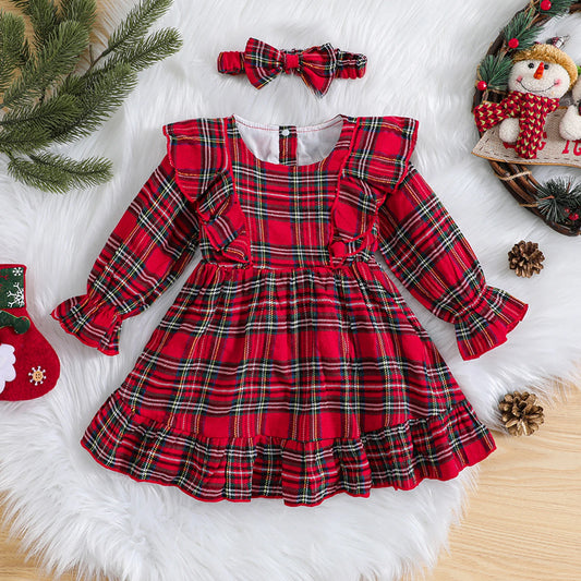 Enchanting Kids Girls Christmas Dress 1-6Y