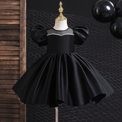 vinny creation Baby Girl's Sleeveless Backless Princess Summer Long Frock  and Ball Gown, 7-8 Years (Black) : Amazon.in: Fashion