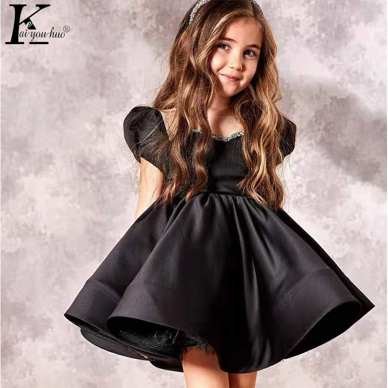 Gaby Chic Toddler Princess Black Occasion Dress - Gabriellesboutique
