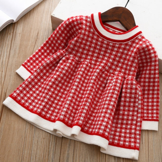 Gabrielles Plaid Sweater Dress 0-3Y