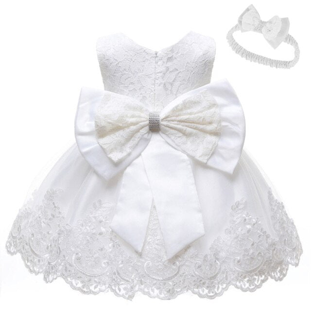 Mia Collection: Princess All white Formal Dress 0-2 Y - Gabriellesboutique
