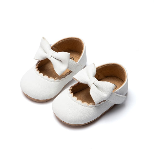 Gabrielle's First pair of Classic White Bowknot shoes - Gabriellesboutique