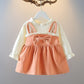 Gabrielle Collection: Orange Pinafore Bow Dress 0-2Y - Gabriellesboutique