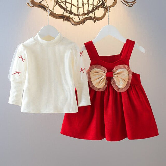 Gabrielle Collection: Red Christmas Dress 0-2Y