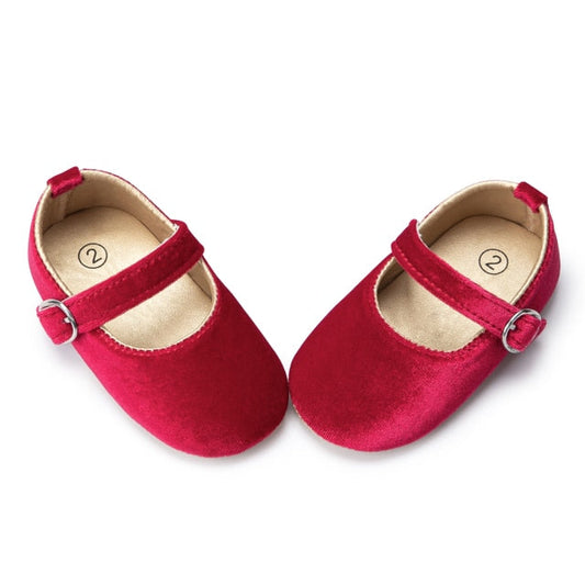 Gabys Red Velvet Bow Shoe