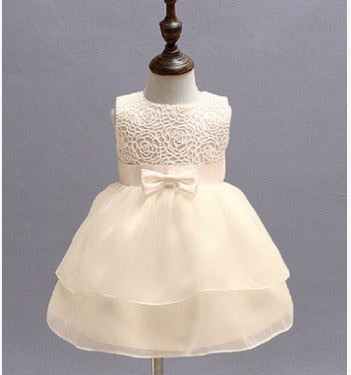 Gaby's Ivory Occasion Ribbon Dress - Gabriellesboutique